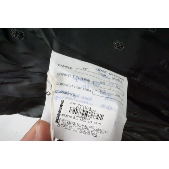 John Varvatos Triple Needle Stitching Cracked Goat Leather Brown Jacket M NEW - Picture 7 of 8